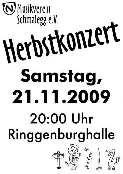 Plakat Herbstkonzert 2009